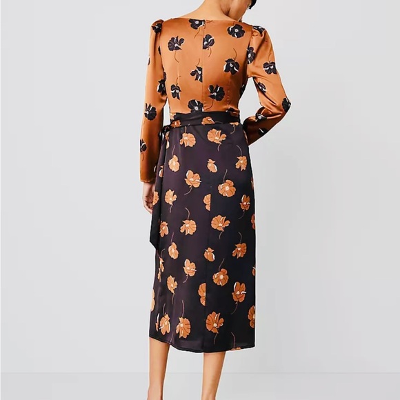 Ann Taylor Floral Boatneck Column Midi Dress, 4 - Picture 3 of 9